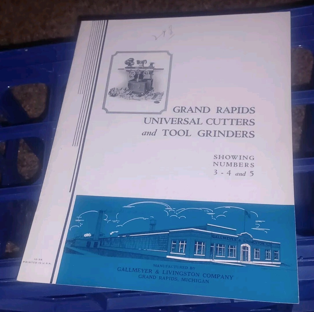 GALLMEYER LIVINGSTON GRAND RAPIDS Universal Cutters Tool Catalog Grinders 3 4 5