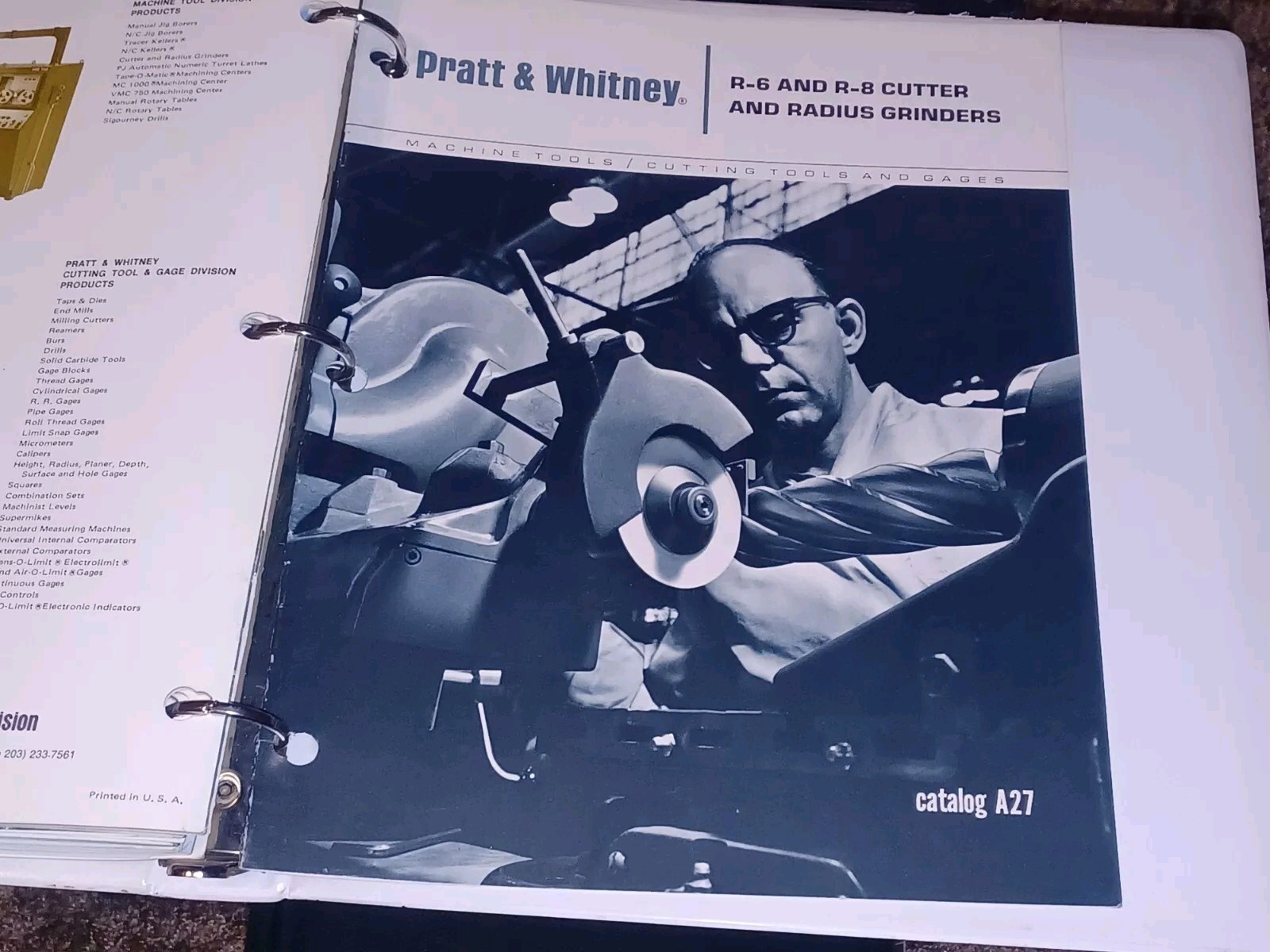 1974 Pratt & Whitney MACHINING TOOLS Catalog book LOT salesman 3 Ring Binder OLD