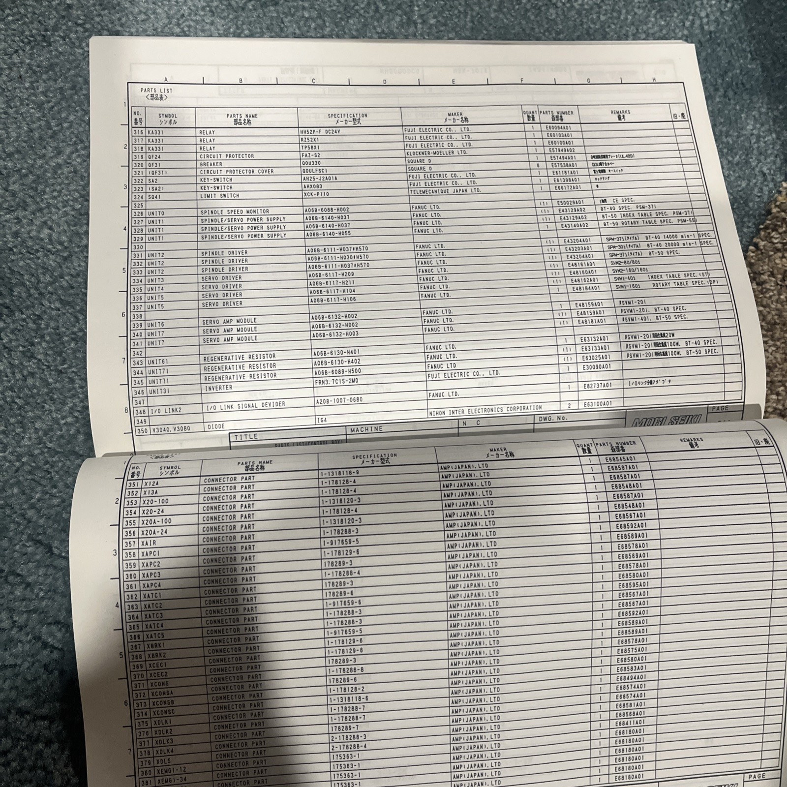 🇺🇸Mori Seiki NH5000DCG/50 (MSX-701) Electrical Circuit Diagram
