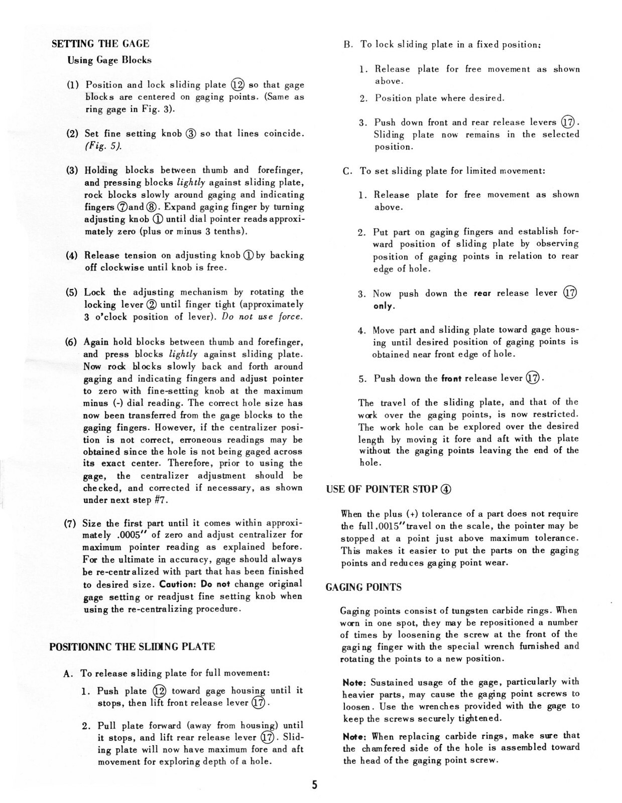 Sunnen Precision Hole Gaging Equipment Operating Instructions Manual #1670