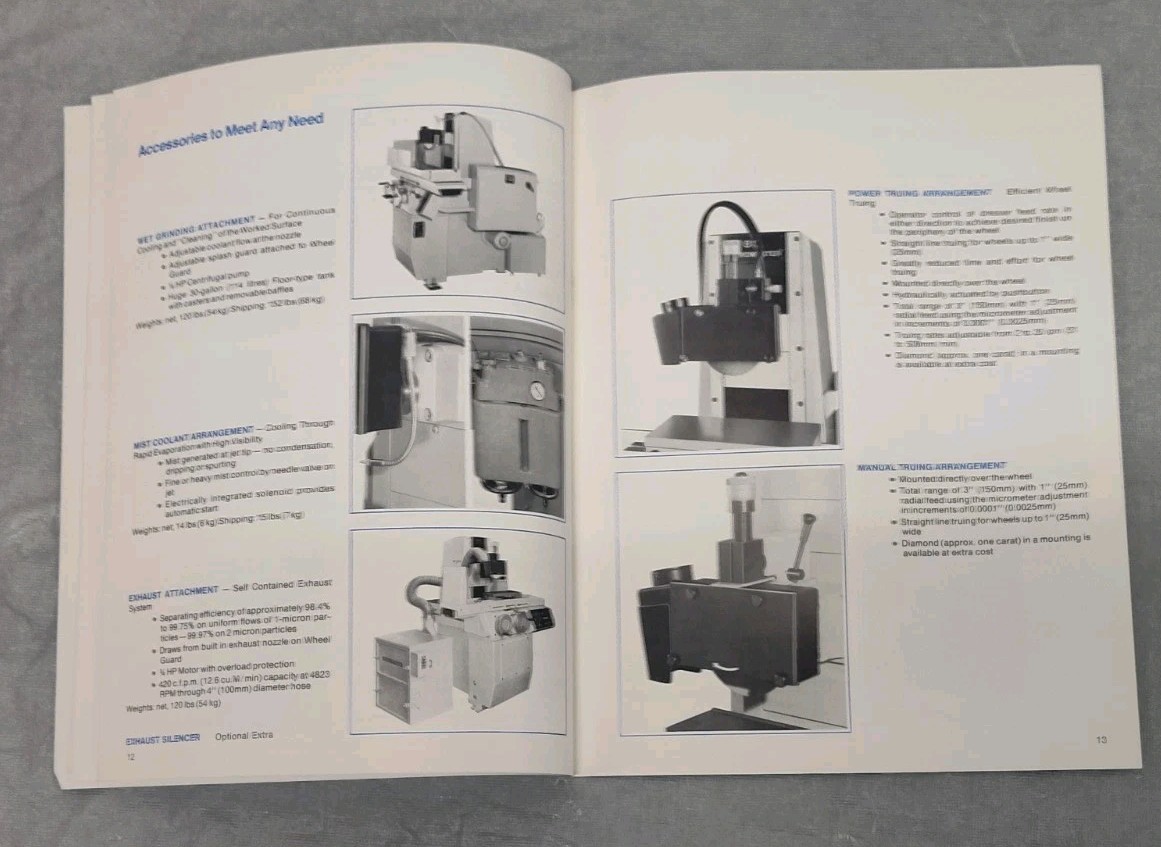 Brown & Sharpe 818 Micromaster Series Ii Surface Grinder Brochure Catalog RI 816