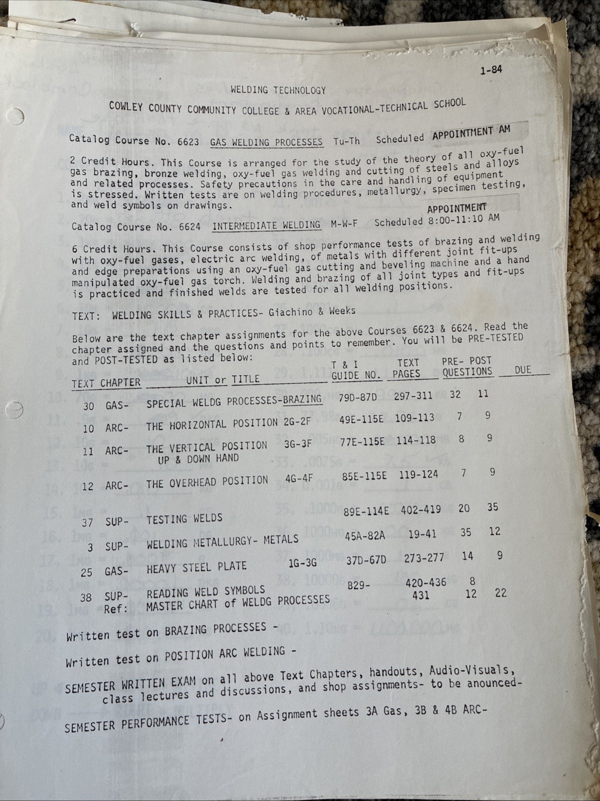 Vintage Welding & Mechanical Drawing Coursework 1979–80 | Trade School Archive