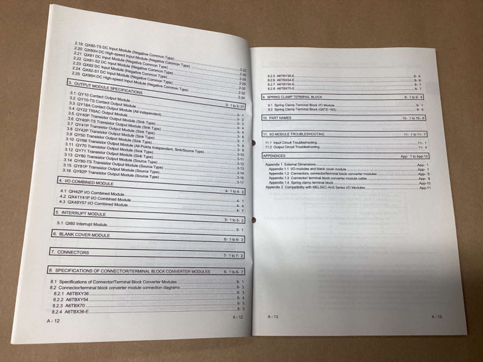 Mitsubishi I/O Module Type Building Block QSeries User’s Manual #118L81