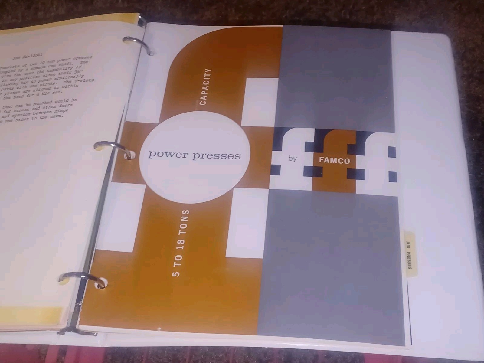 FAMCO MACHINE CO CATALOG CATALOG LOT MILLING MACHINE SQUARING SHEARS PRICE LISTS