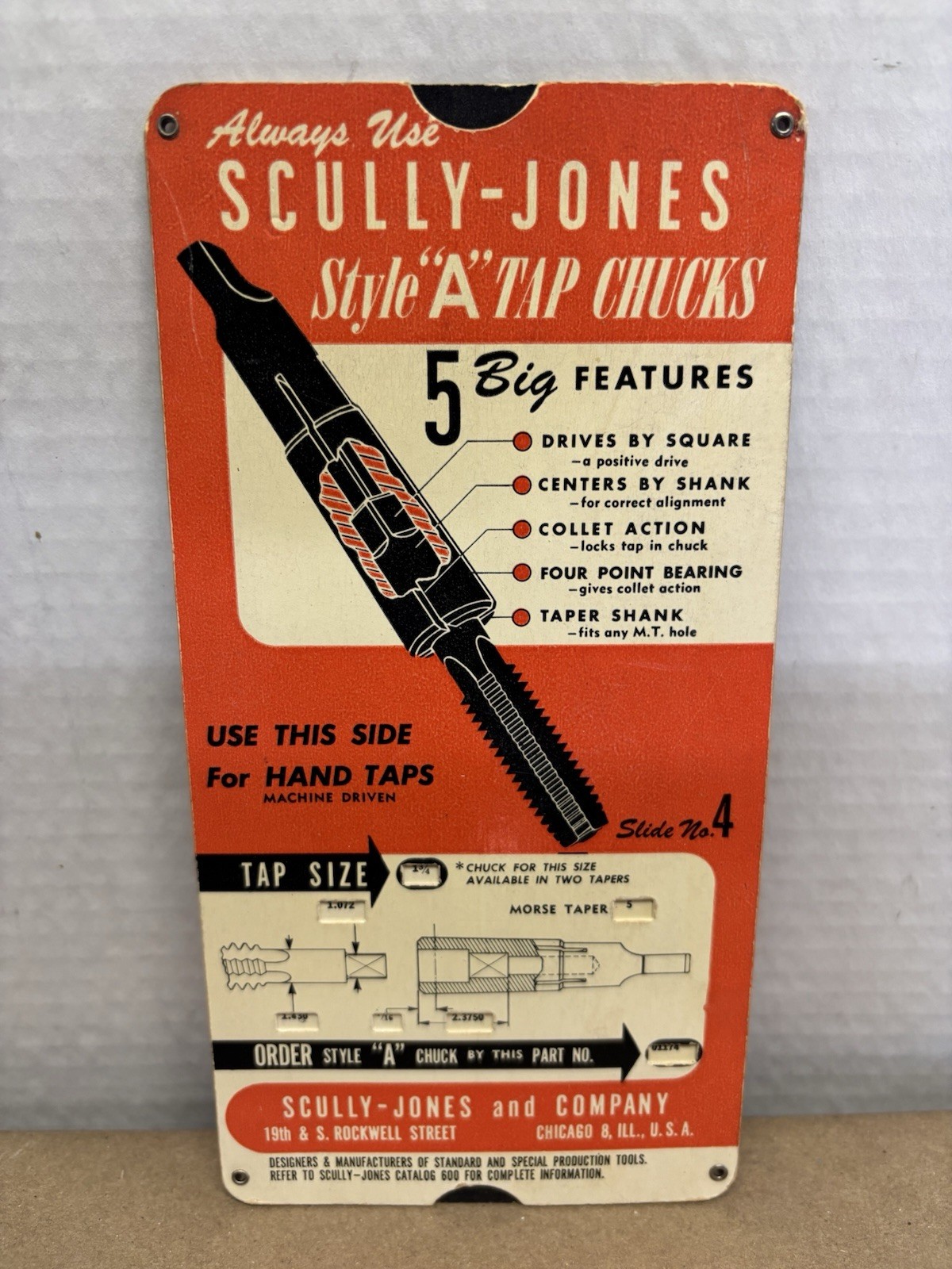 Vintage Screw Selector Lot of 4 (1949-1965) HOLO-KROME/UNBRAKO/KENNAMETAL/SCULLY