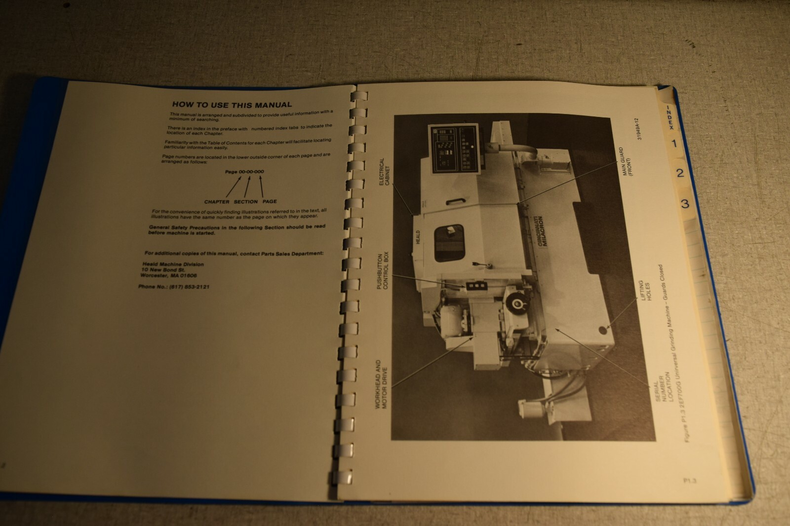 Cincinnati Milacron Pre Installation Manual for Heald CNC Grinder Acramatic 700G