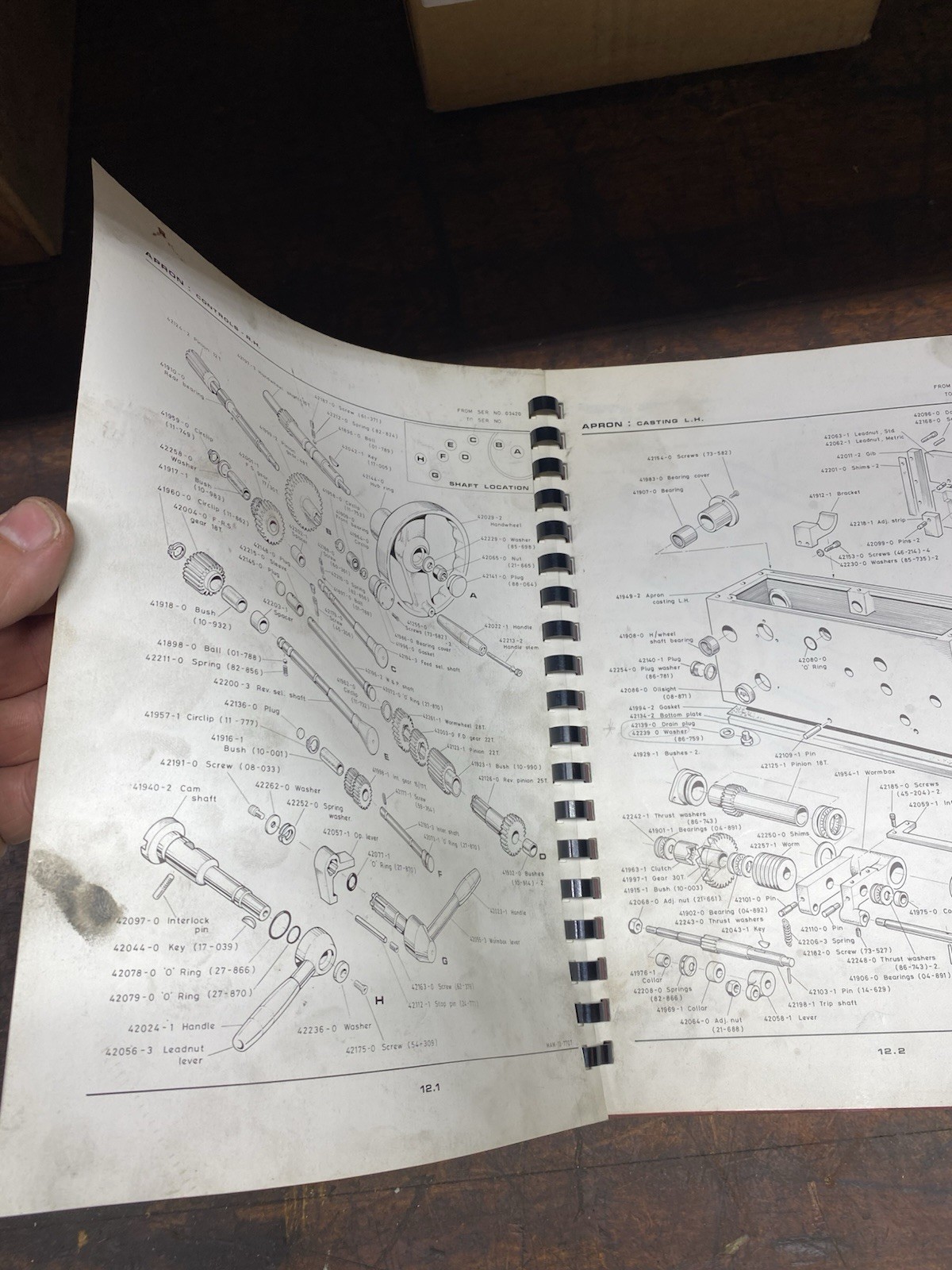 Clausing Colchester 21” Geared Head Lathes Instruction Parts Manual