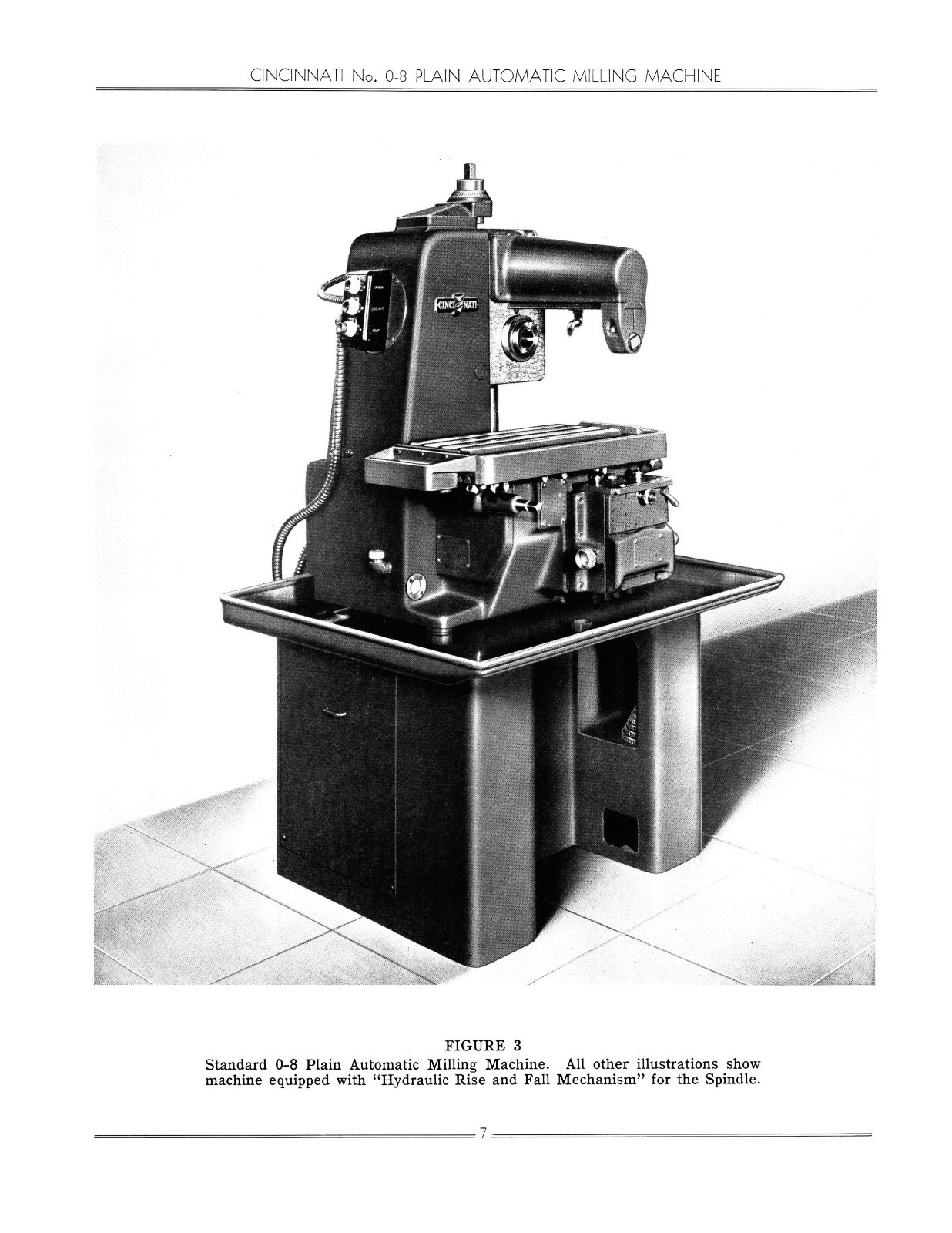 Cincinnati No. 0-8 Milling Machine Model EA Service Manual & Parts List *400