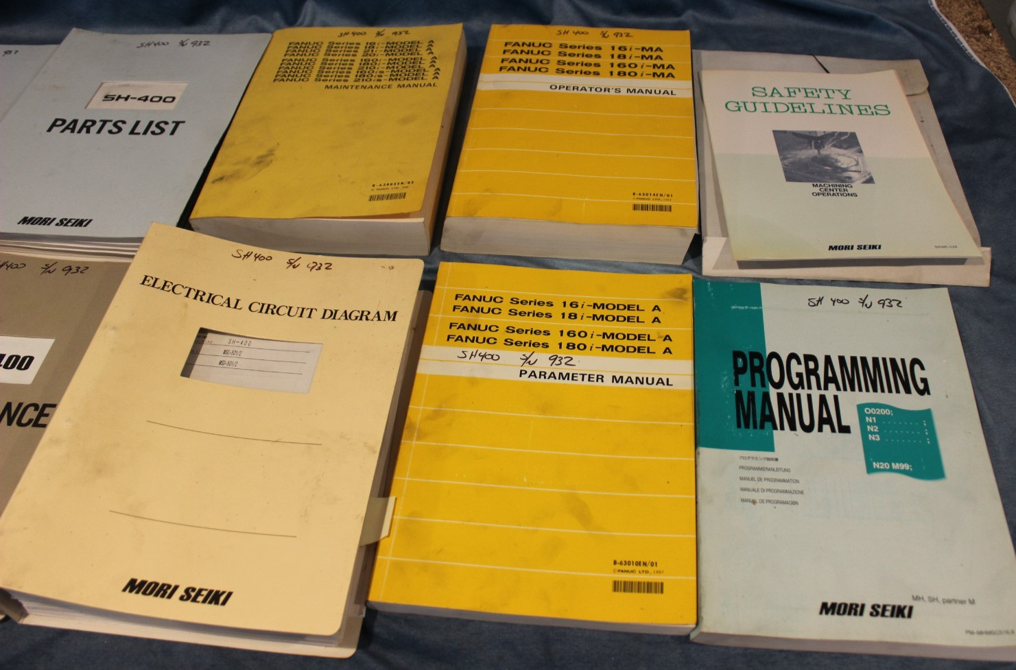 Mori Seiki SH-400 Manuals (Complete 9 Pc Set)