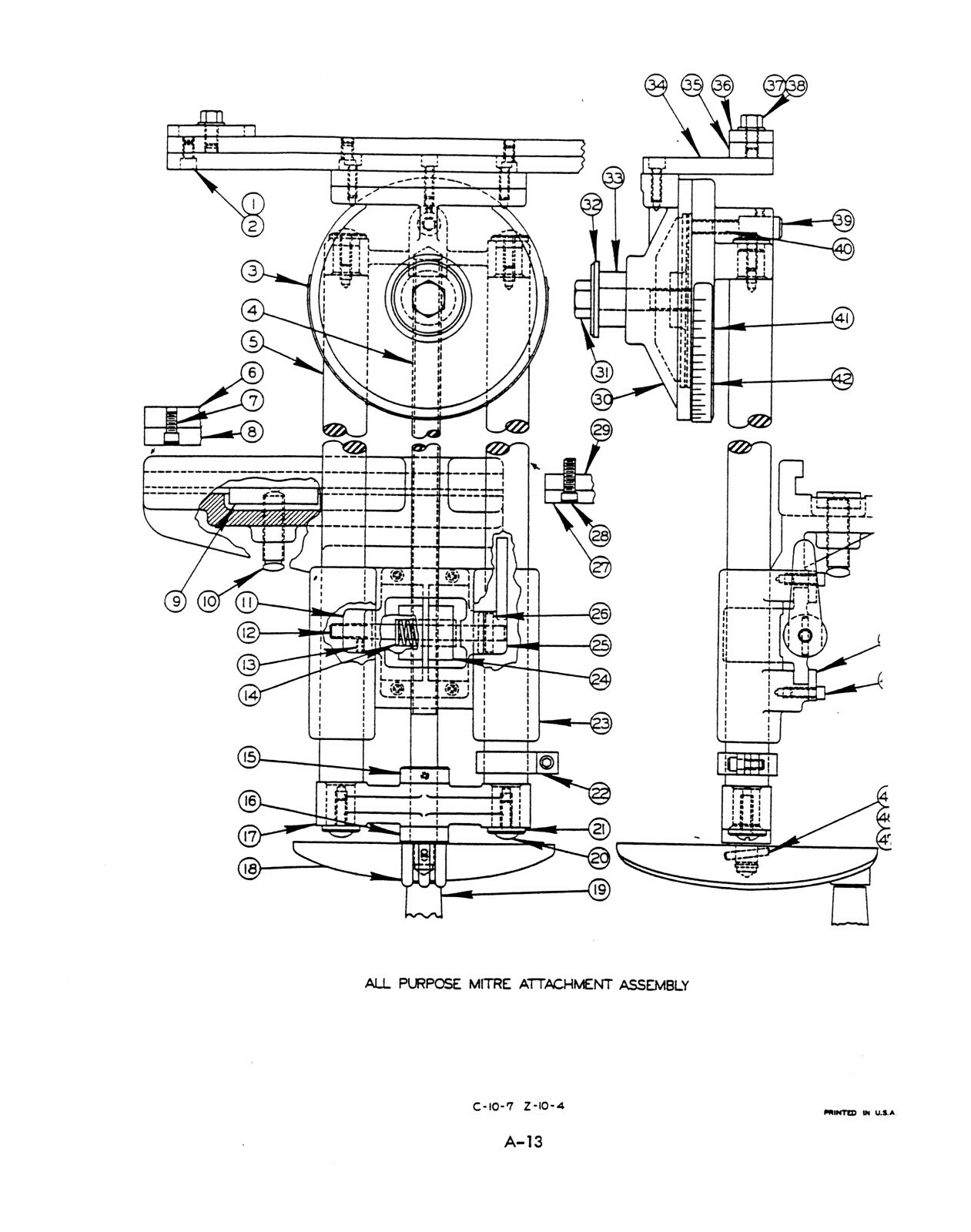 DoALL V36 Band Saw Parts Manual #1604