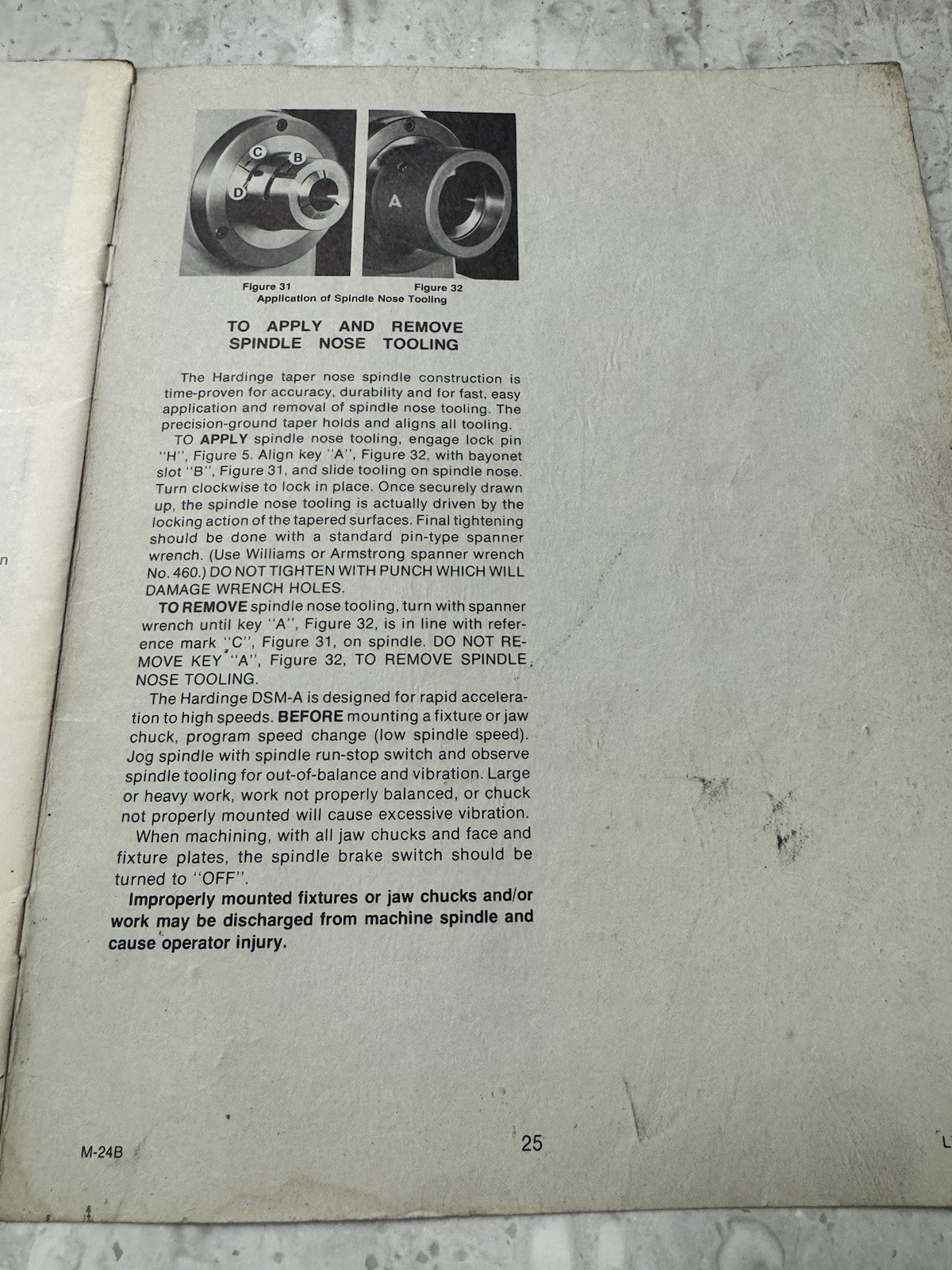 Original HARDINGE DSM-A Automatic Metal Lathe Operator Manual