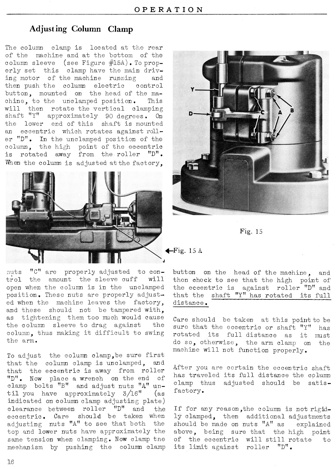 CINCINNATI Bickford Super-Service Radial Drill Owners Operator Parts Manual 0117