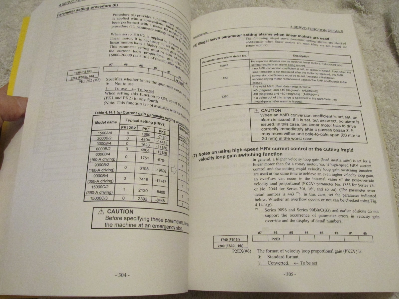 Fanuc Series AC Servo Motor Bi series CNC system Factory Parameter Manual BOOK