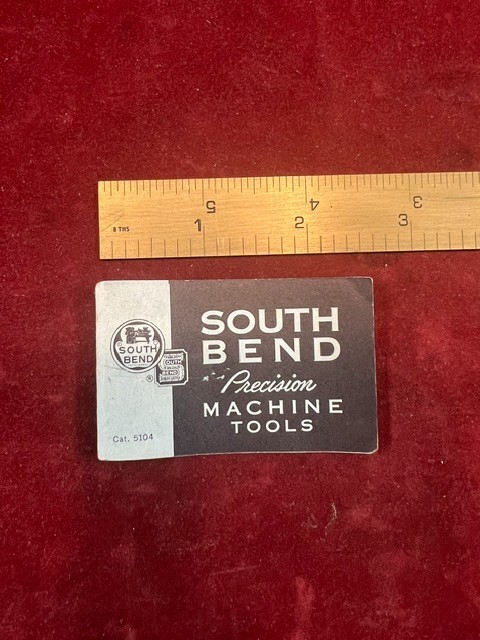 Vintage South Bend Machine Tool Pocket Catalog 5104