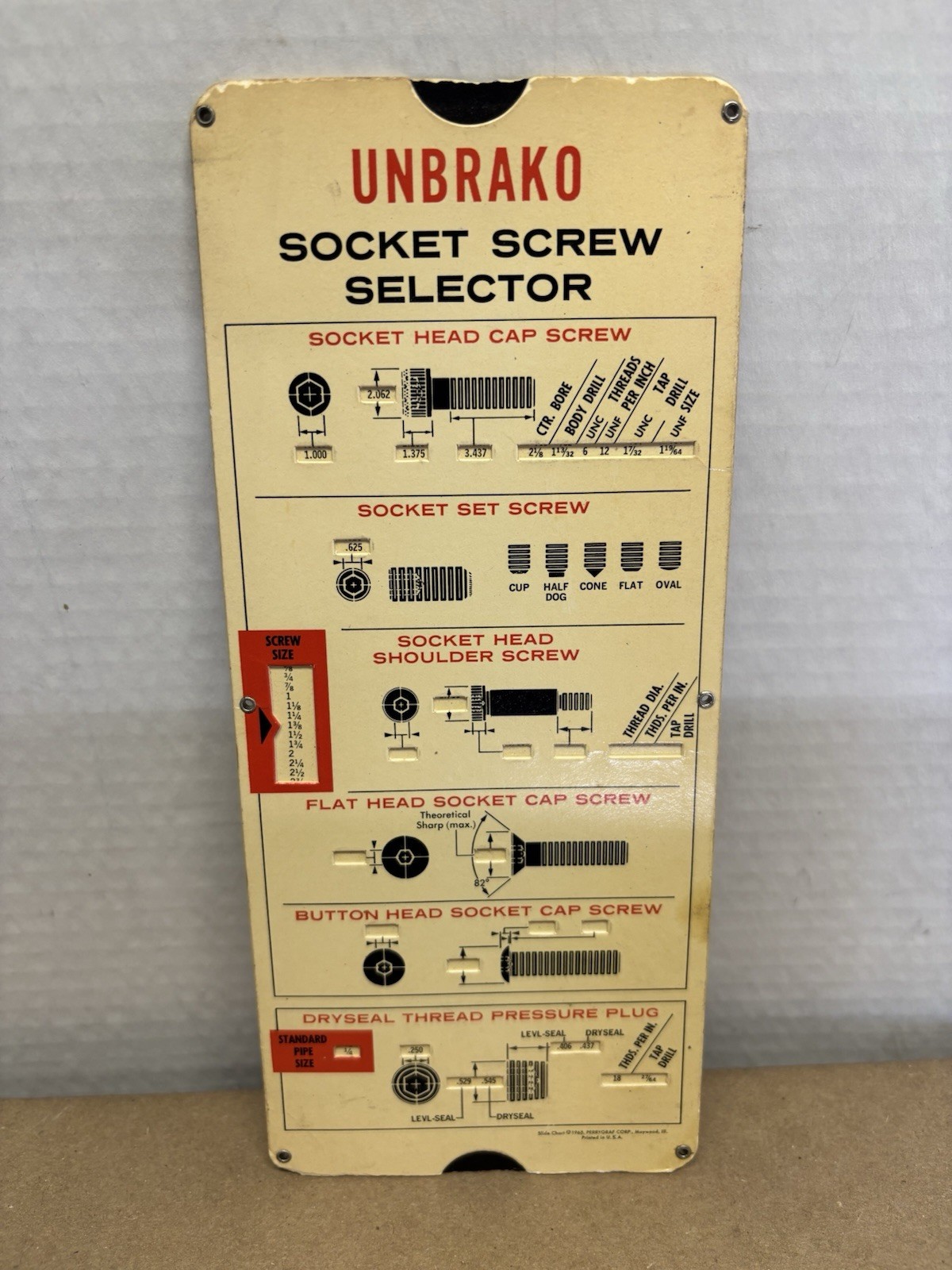 Vintage Screw Selector Lot of 4 (1949-1965) HOLO-KROME/UNBRAKO/KENNAMETAL/SCULLY