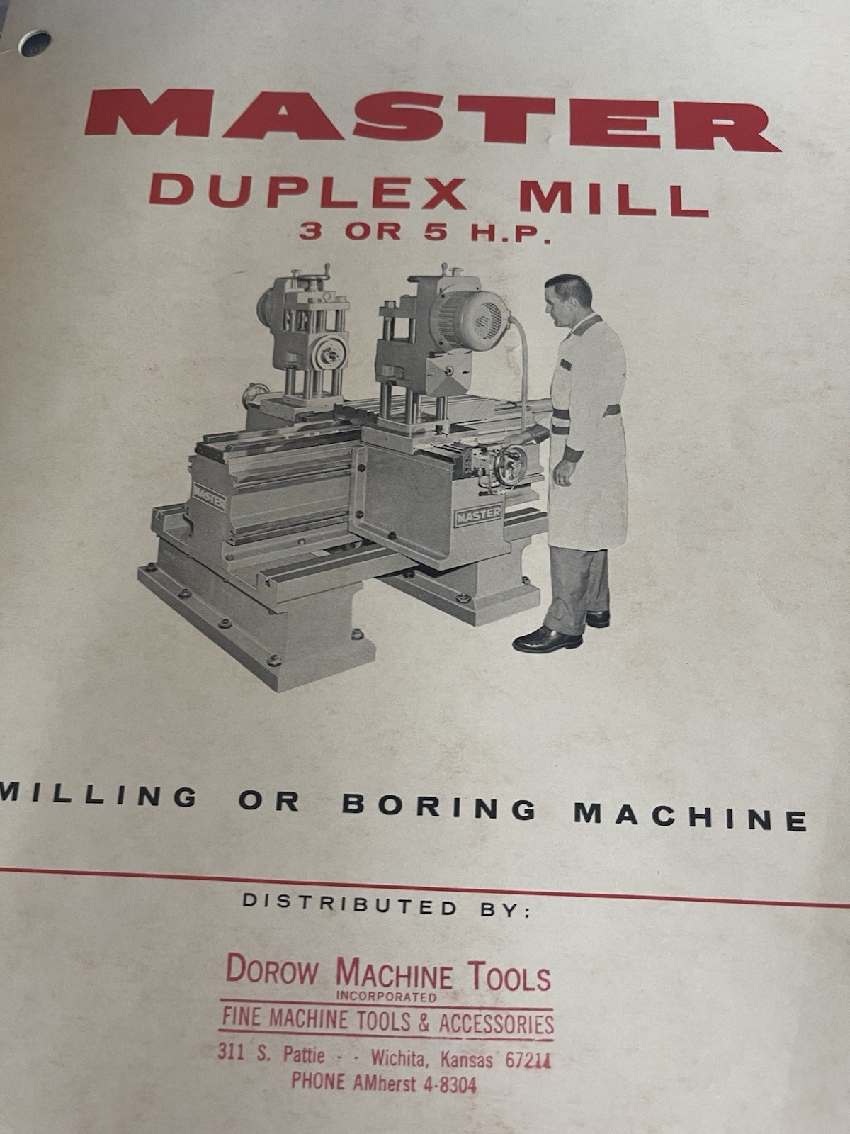 Master Machine Tools Duplex Mill Sales Brochure