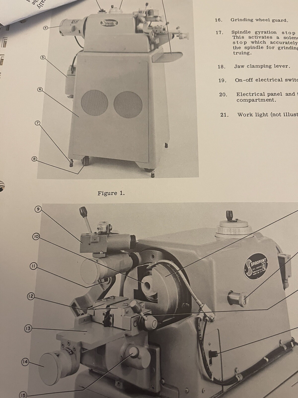 SPIROPOINT DRILL SHARPENER OPERATING INSTRUCTIONS SERVICE MANUAL Book