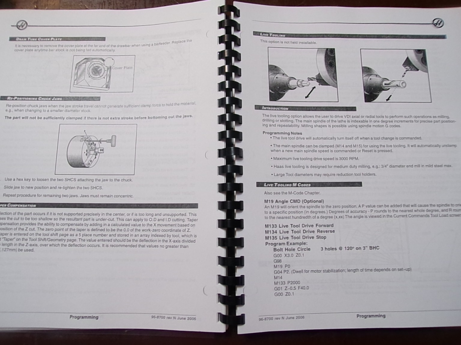 Haas CNC Lathe Operator’s Manual June 2006