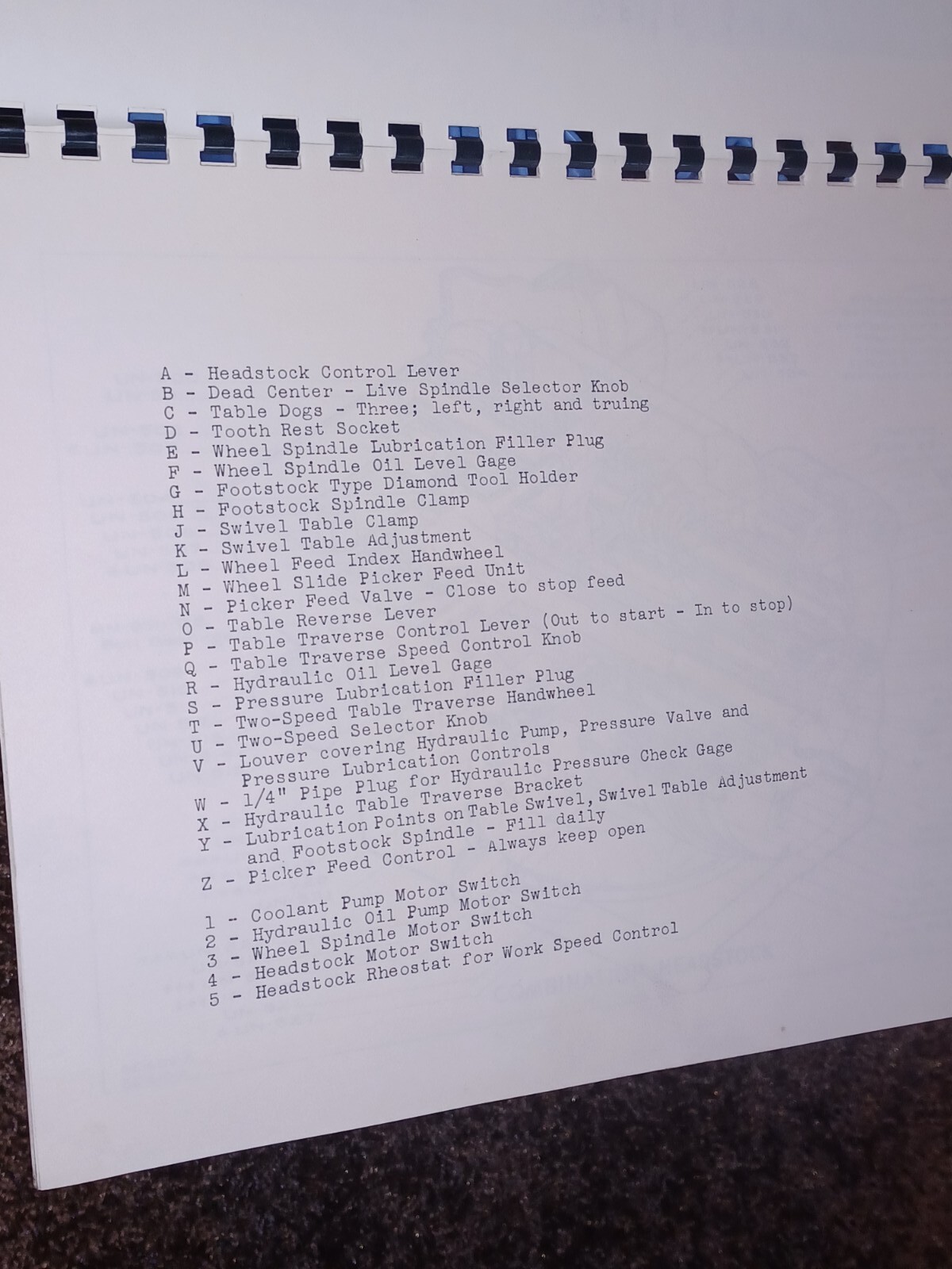 NORTON 12/14/16″ Type C Universal GRINDERS Parts Catalog Manual 1261-a Book