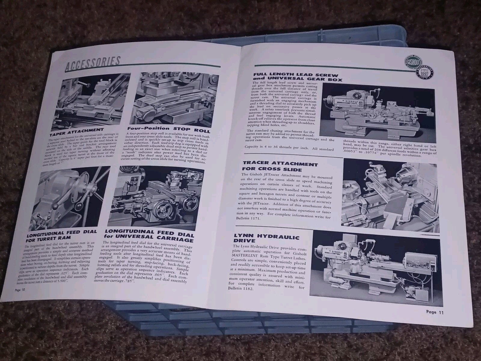Gisholt Machine Company CATALOG BOOK Masterline Ram Type Universal Turret Lathes