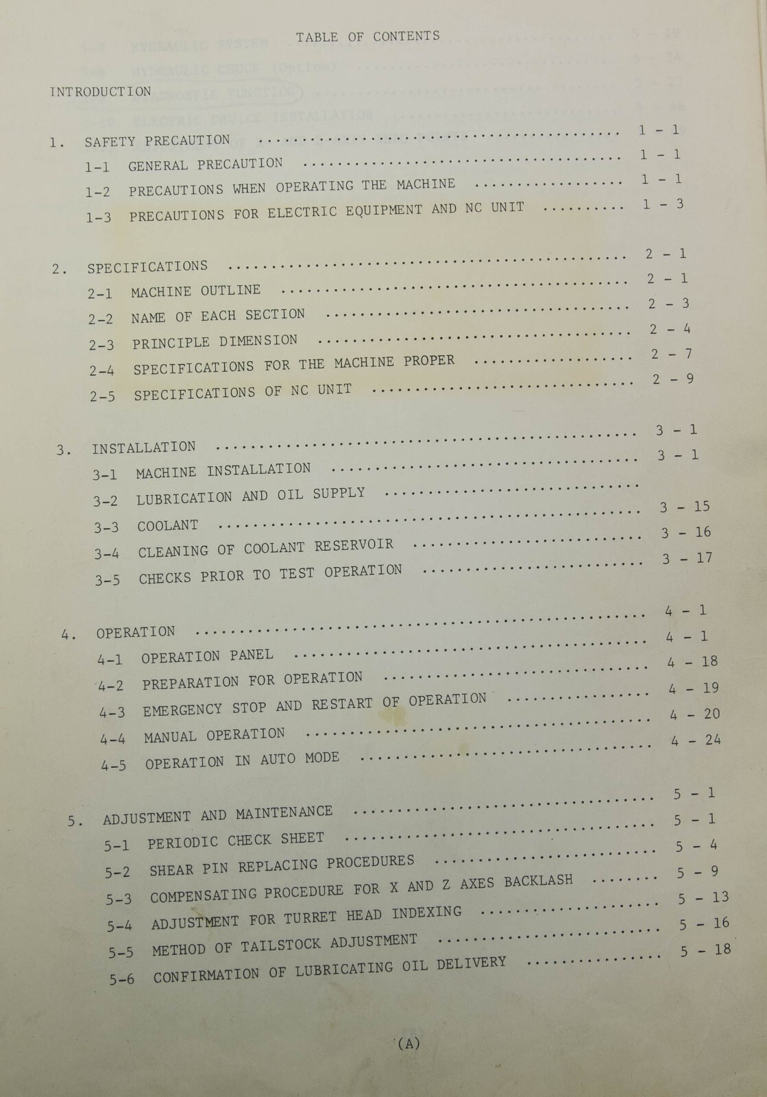 Hitachi Seiki 4NE II 600 CNC Lathe Fanuc 3T-F Operators, Maintenance Manual