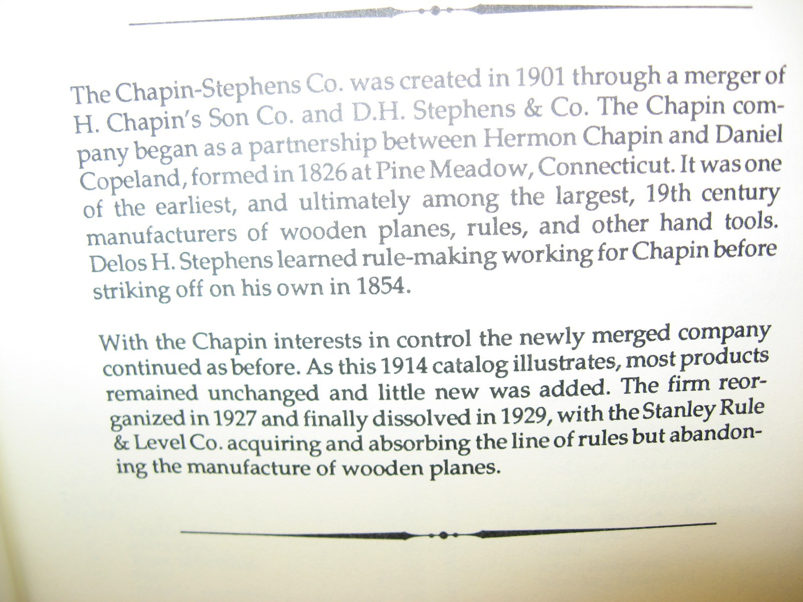 Chapin-Stephens Co.- Pine Meadow, Conn. – 1991 REPRINT: 1914 Catalog No. 114