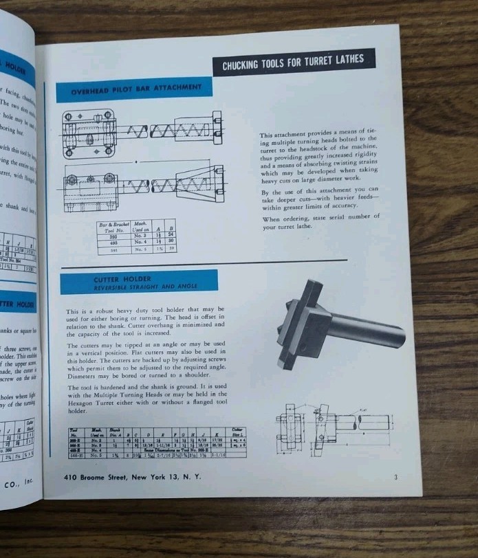 Morey Machine Co. Catalog Milling Metalworking Vintage Brochure Industrial