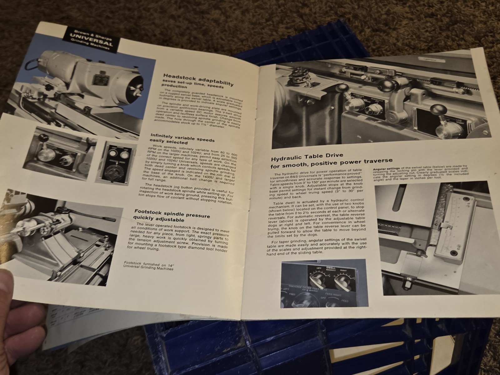 Brown And Sharpe Universal Grinding Machines 1020 1460u Sales Catalog Book VTG