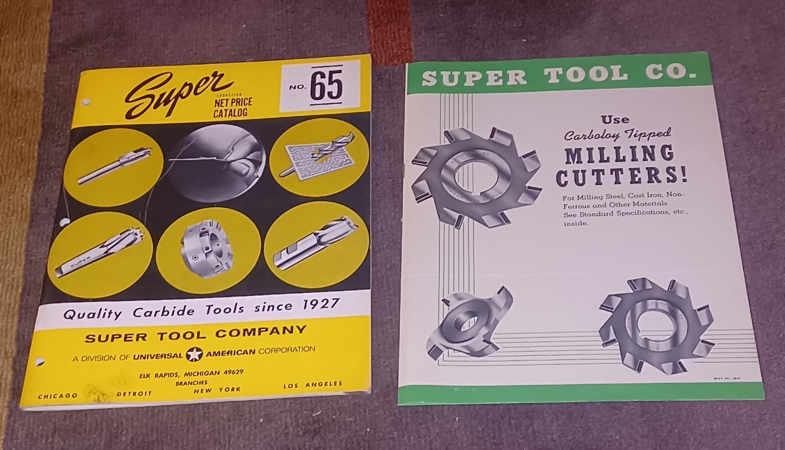 SUPER TOOL COMPANY Machinist Supplies Carbide Bits 2 CATALOG BOOK LOT SET no 65