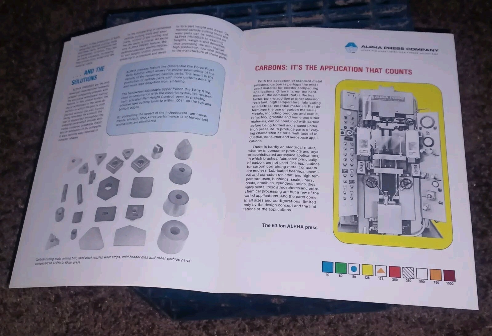 Vtg ALPHA PRESS COMPANY SALES CATALOG Machinist Tools 3 BOOK/FLYER LOT SET