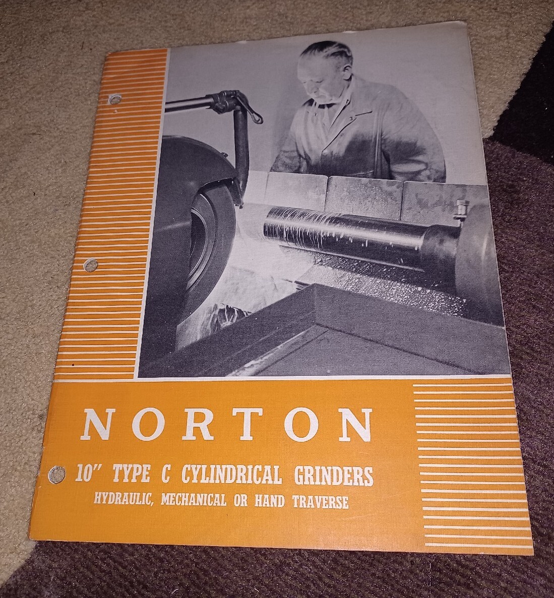 NORTON 10″ Type C Cylindrical GRINDERS MACHINE SALES CATALOG BOOK HYDRAULIC TOOL