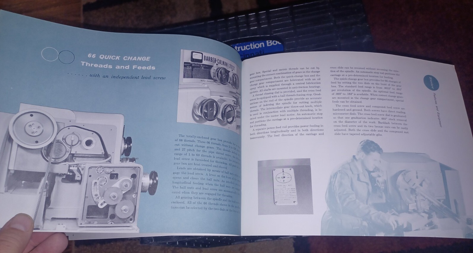 BARBER COLMAN MODEL 2013T 2516T HEAVY DUTY TOOLROOM LATHE Sales CATALOG Book VTG
