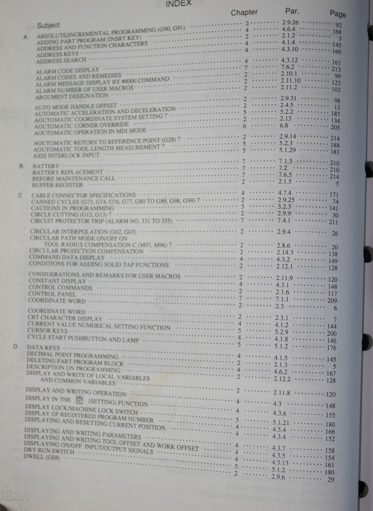 Yasnac MX3 CNC Operations and Programing Manual 305 pages 1994
