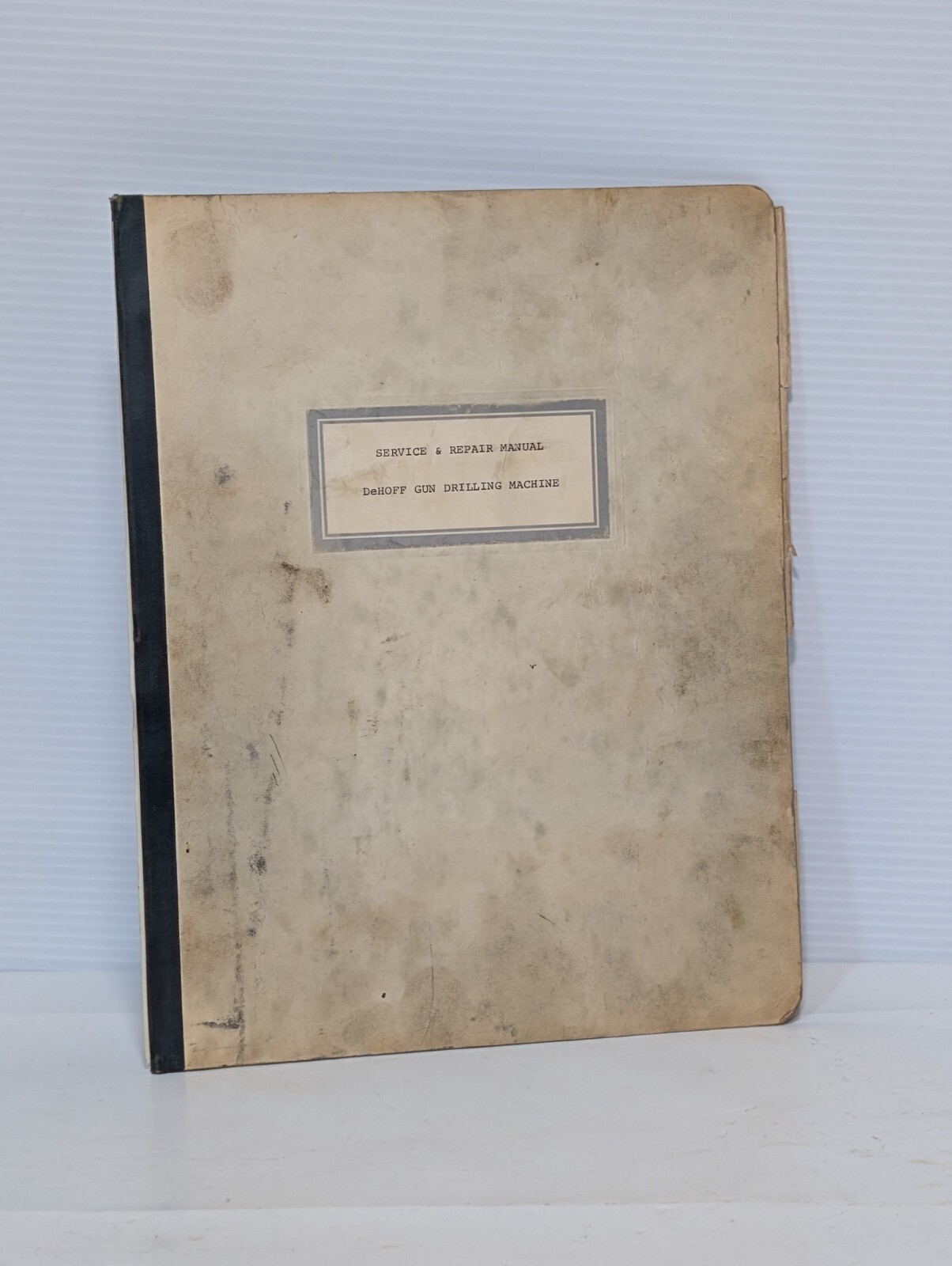 DeHoff B1-120 CNC Gun Drilling Machine Service and Repair Manual, Vin Hard Copy