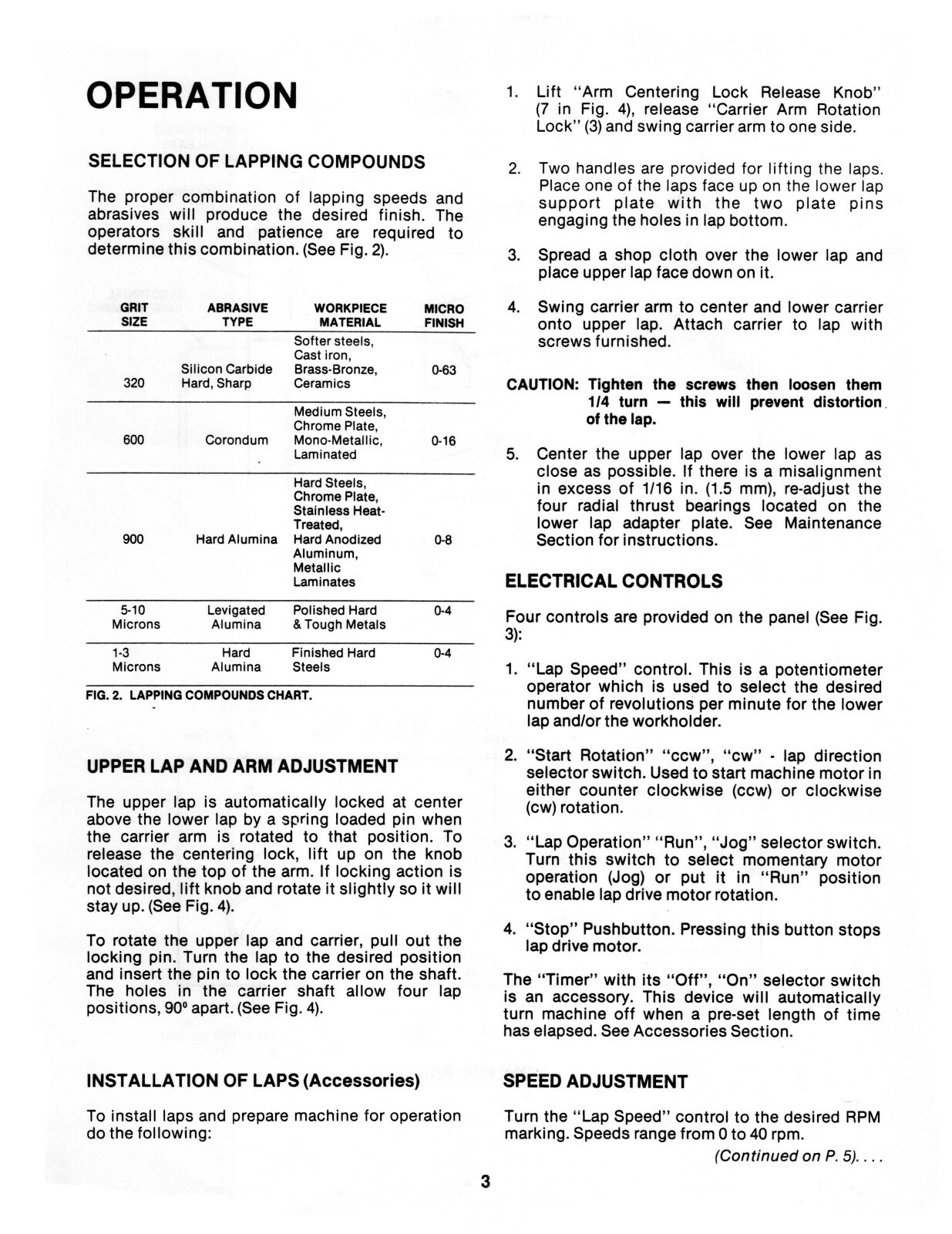 DoALL CM-16 & CM-20 Lapping Machines Instruction Manual #1612