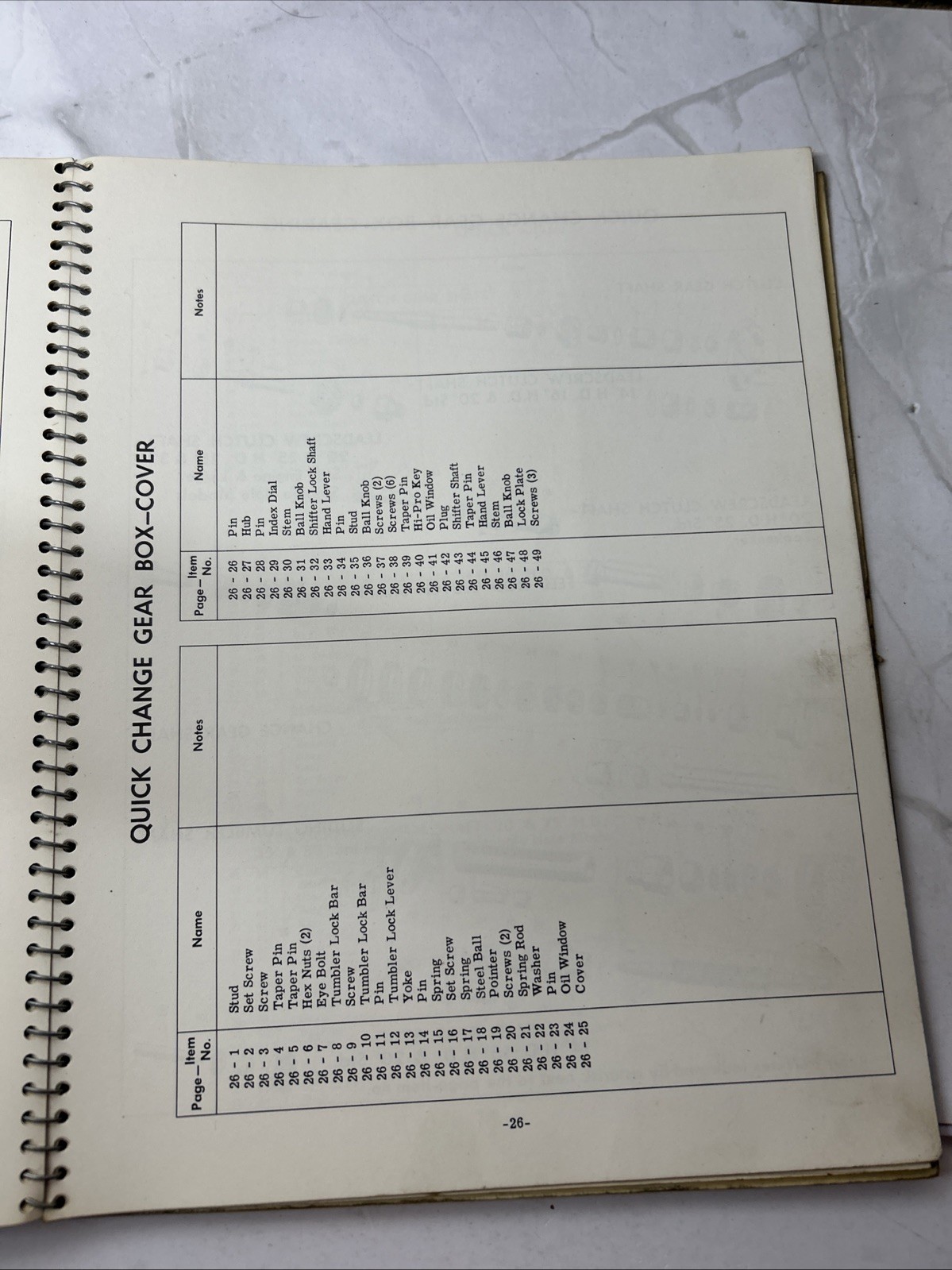 Lodge & Shipley Model X Lathe Instruction Book & Repair & Parts Manual