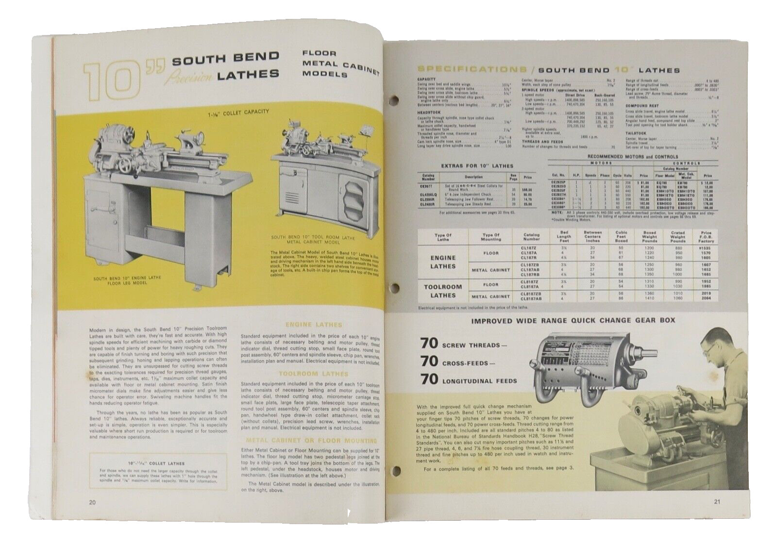 Vintage South Bend Lathe 6601 Machine Tools Catalog 1960’S Original