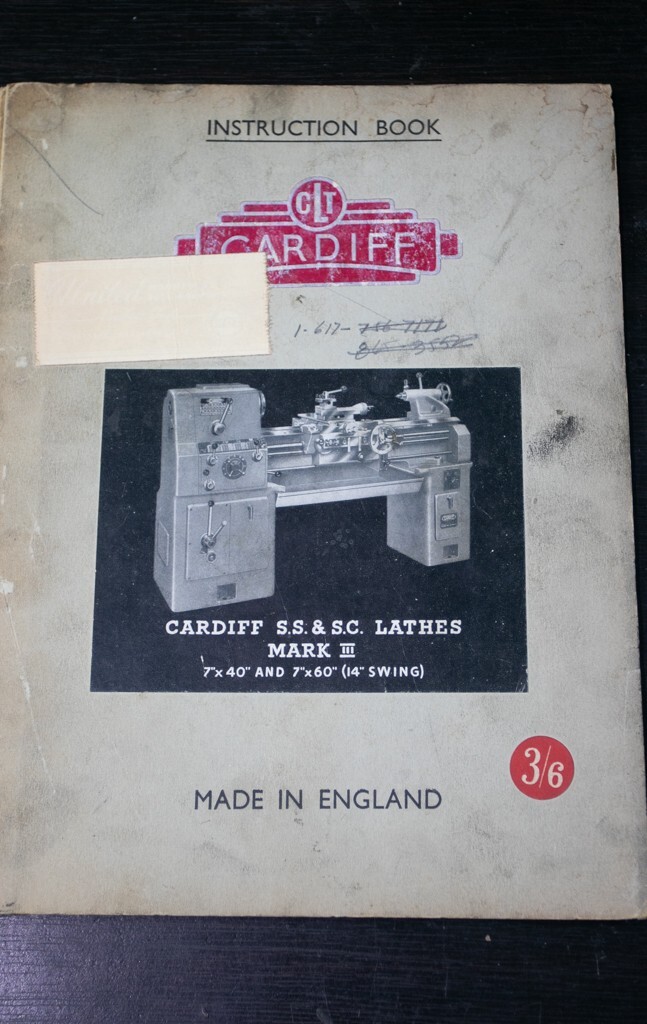 Cardiff SS SC 7″ x 14″ Lathe COLOR Manual