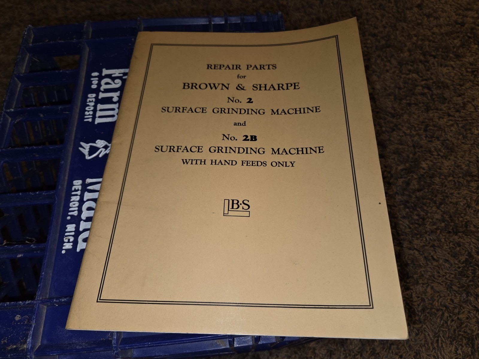 Brown & sharpe Repair Parts No.2 & 2B Surface, Grinding Machine Tool MACHINIST