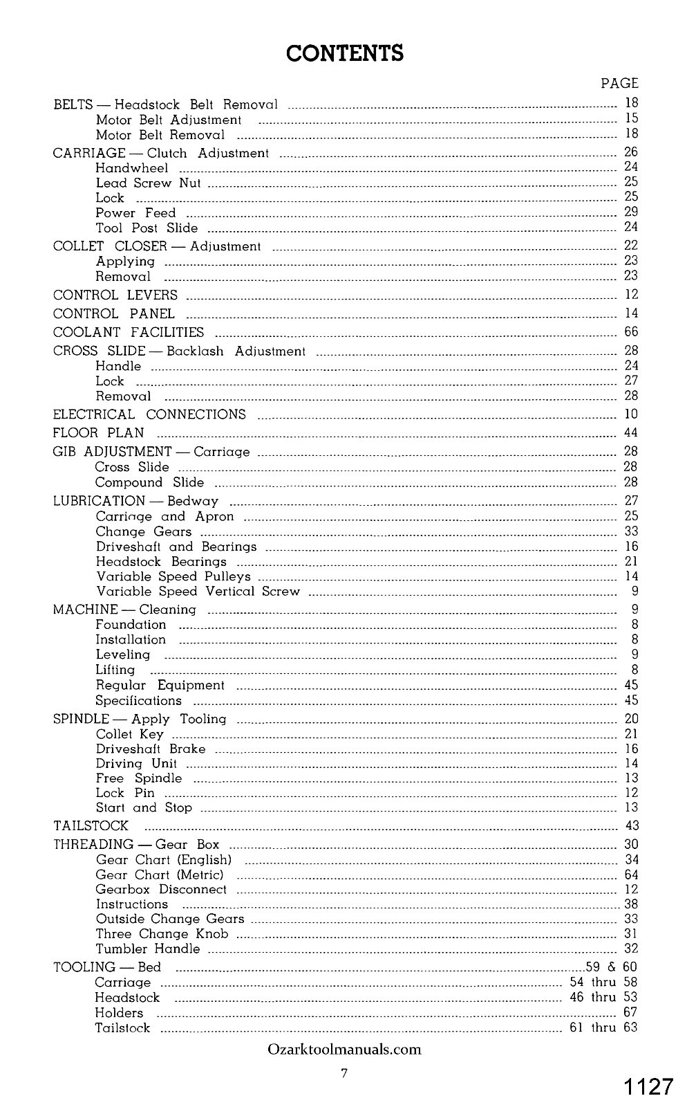 HARDINGE HLV-H High Speed Tool Room Metal Lathe Operator’s Manual ’60 1127