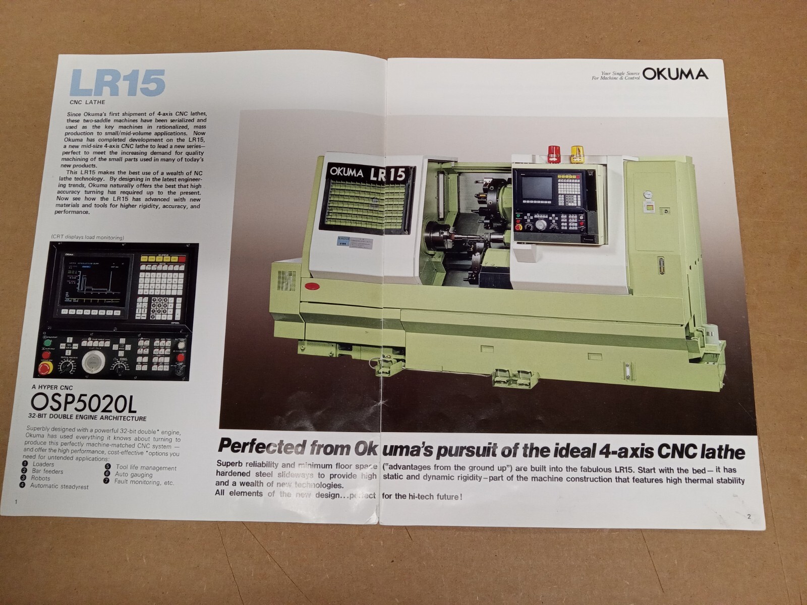 Okuma Lathe Brochures from the 1980s