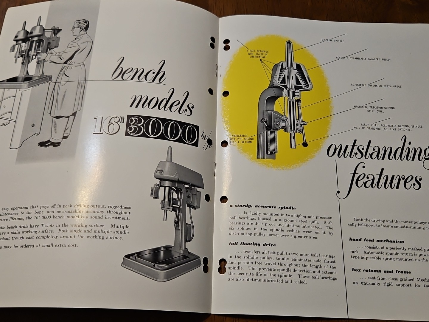 CANEDY OTTO 16″ 3000 DRILLS MACHINE CATALOG FLOOR BENCH