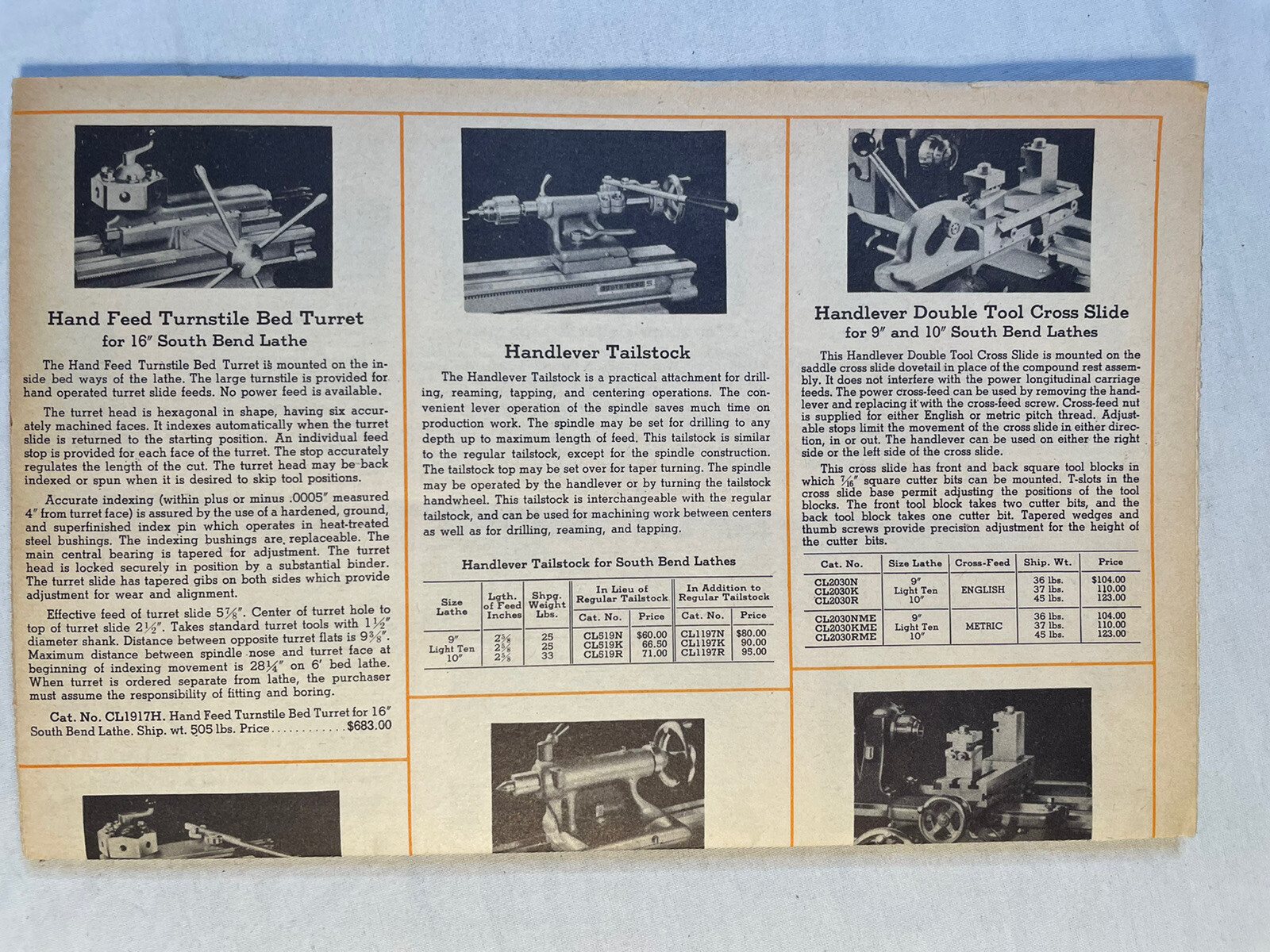 1953 South Bend Machine Tools catalog 165 Reasons Why you should use Fold Out
