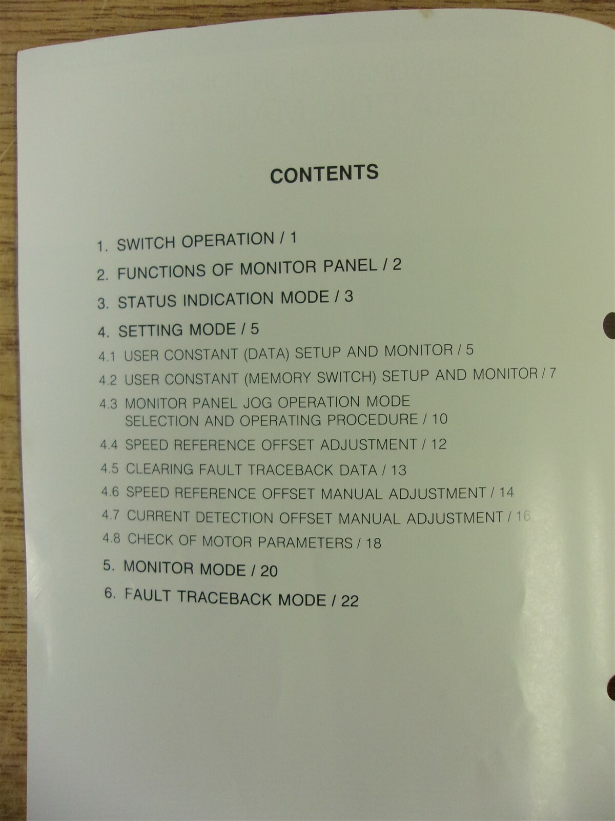 Yaskawa AC Servopack Monitor Panel Operation Manual *FREE SHIPPING*