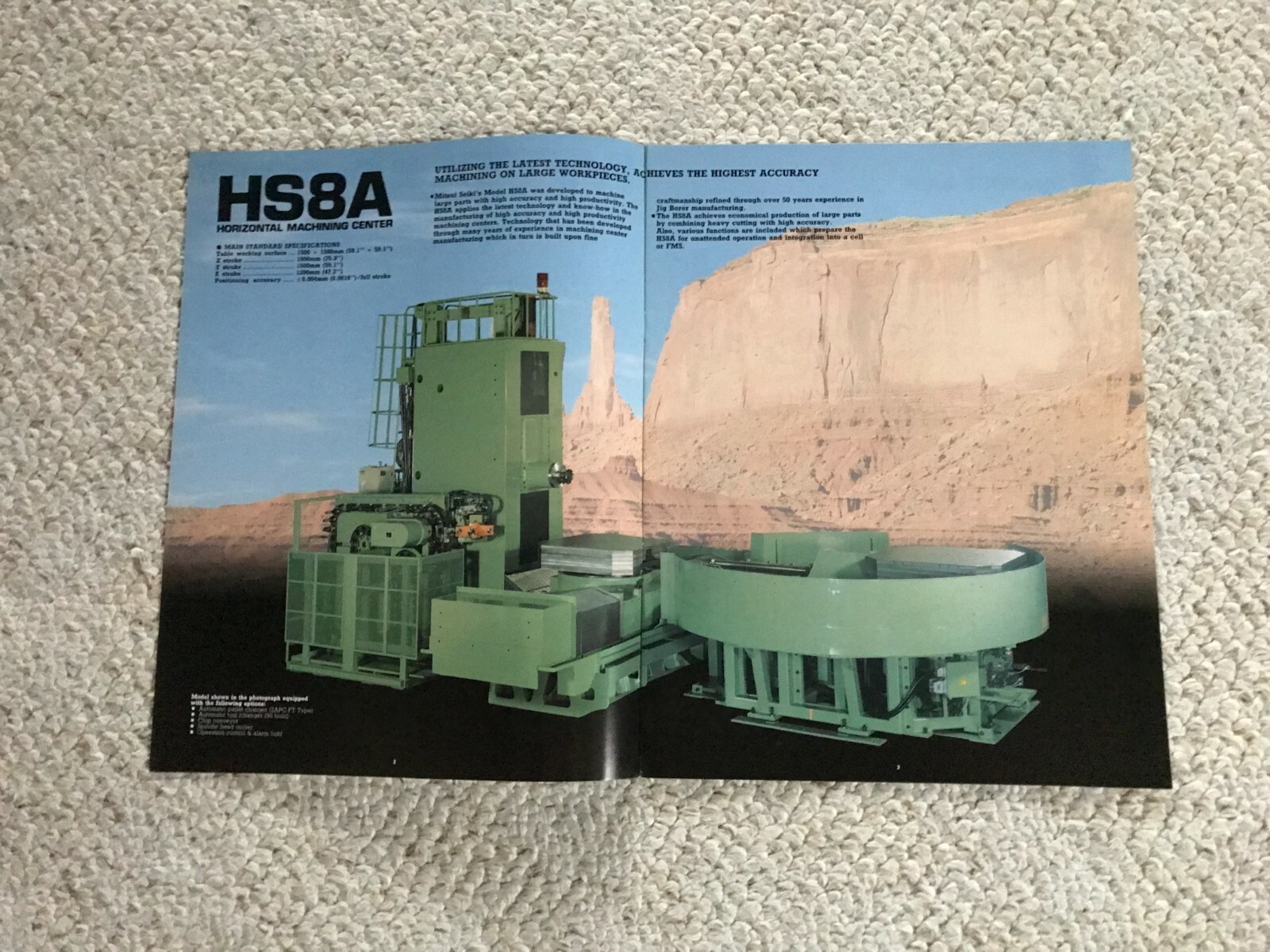 MITSUI SEIKI HS 8A MACHINING CENTER SALES CATALOG