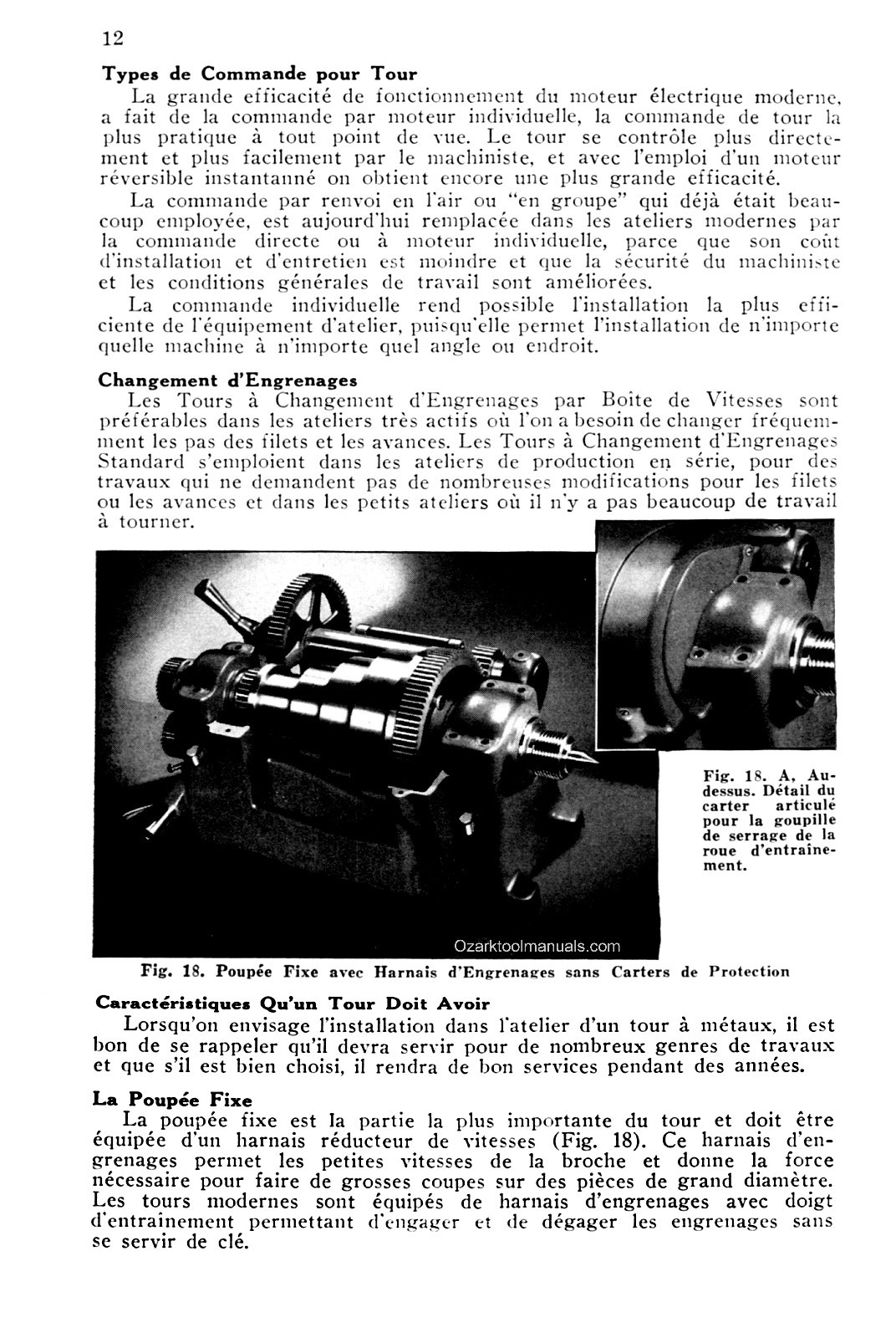 South Bend Manuel Sur L’usage Du Tour Métallique En Français 1940s-1970s 1206