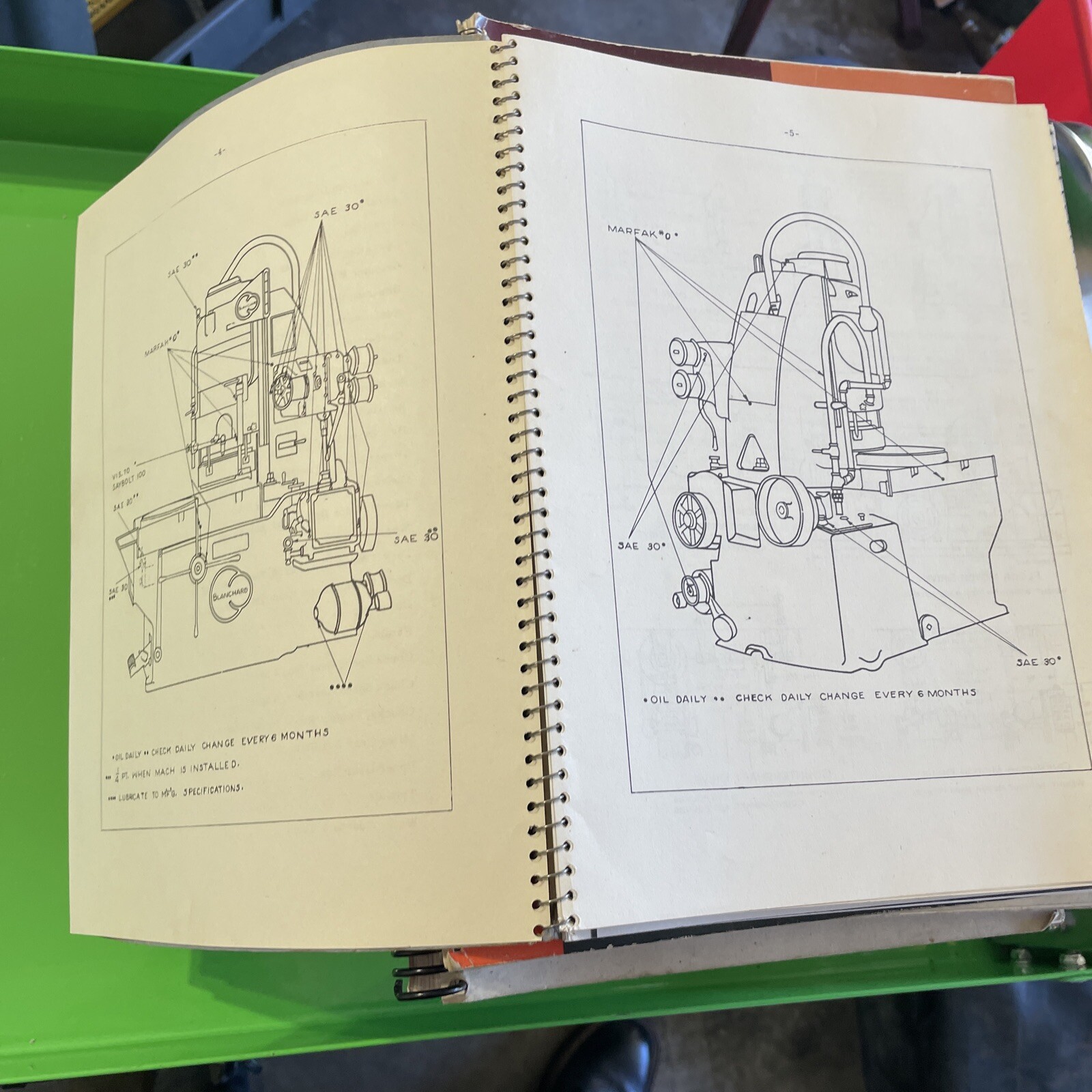 blanchard surface grinder 1956 Operators Manual And Parts Catalog