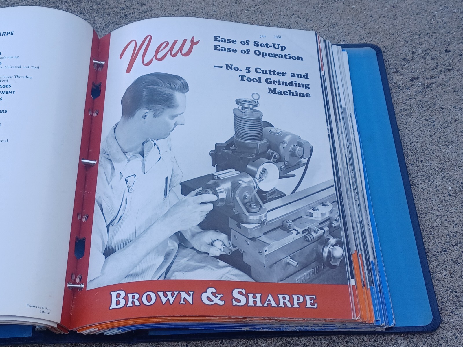 1950’s Brown & Sharpe GRINDING CUTTING MACHINES Binder Book SALES CATALOG TOOLS