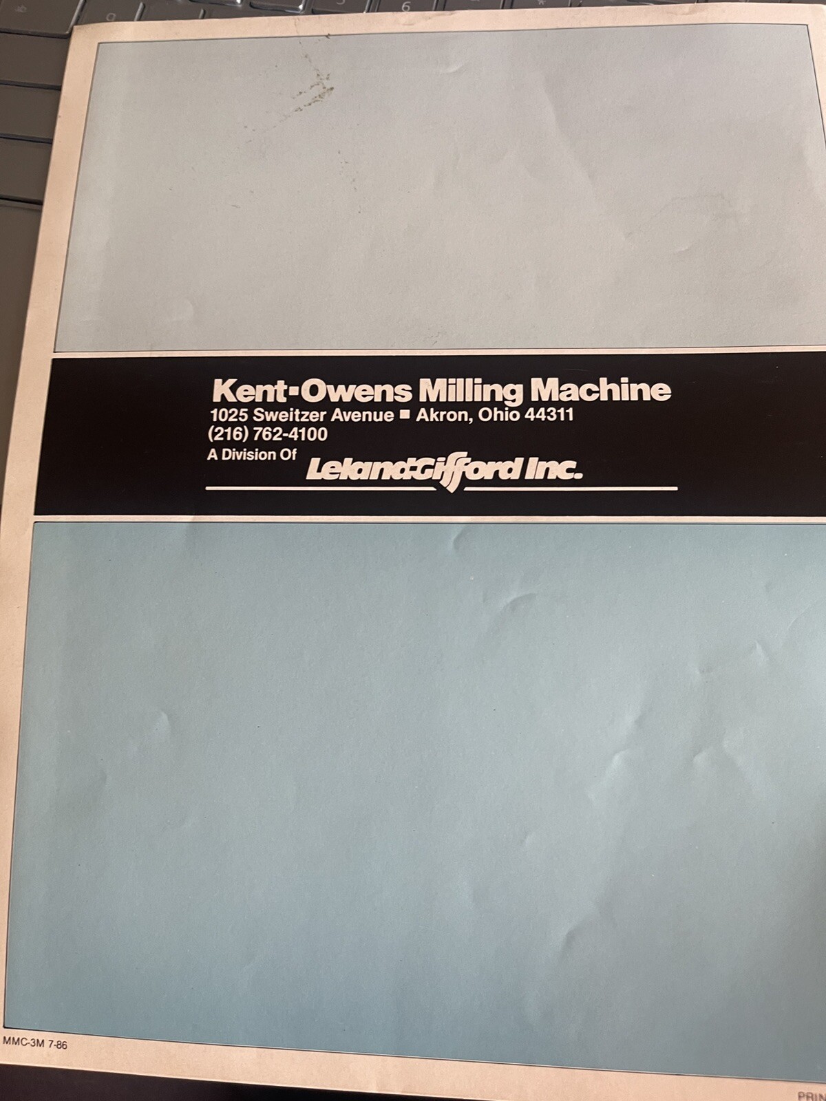 KENT OWENS MILLING MACHINE SALES CATALOG