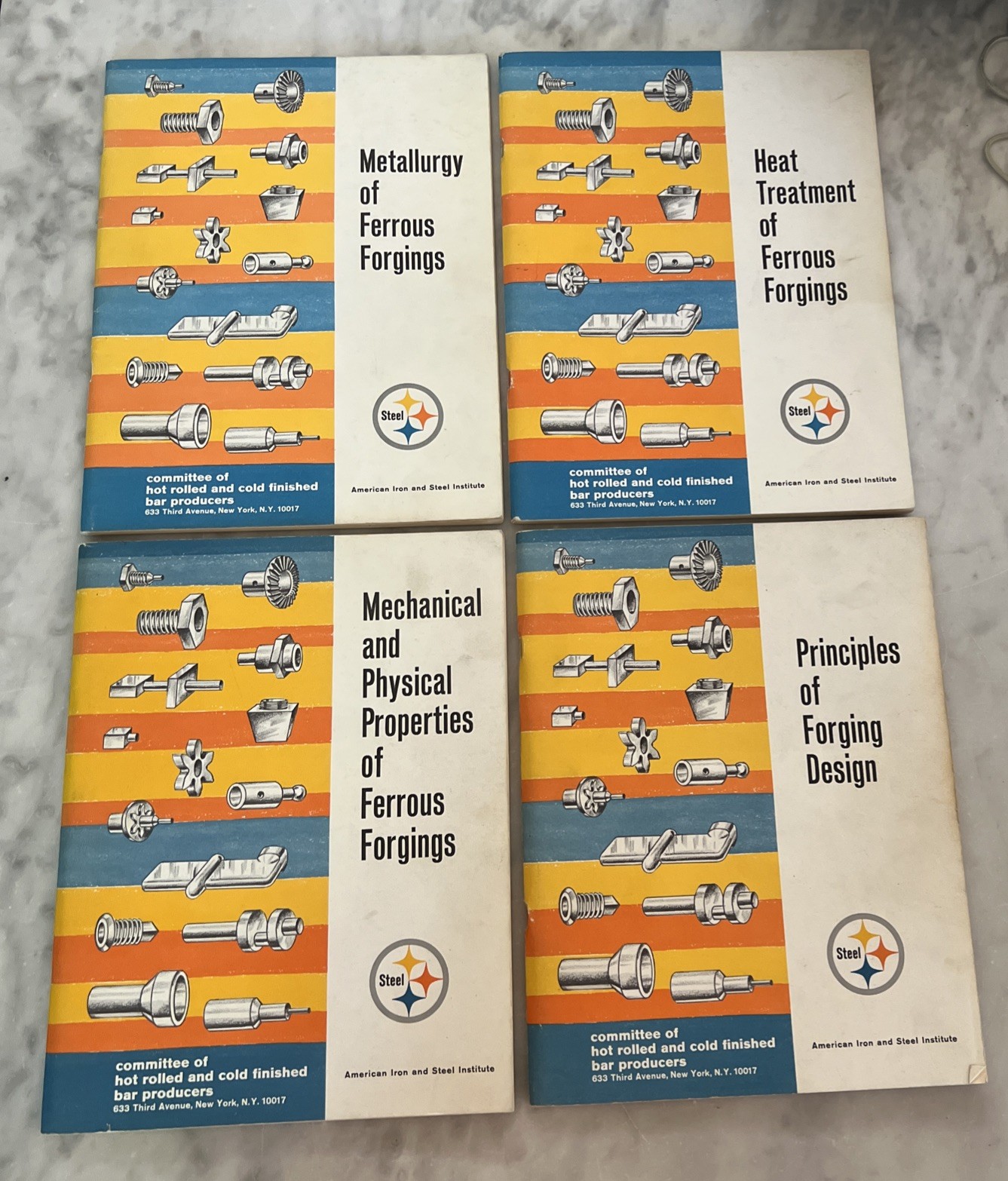 American Iron & Steel Institute Set 4 Manuals 1960s Ferrous Forging How To Specs